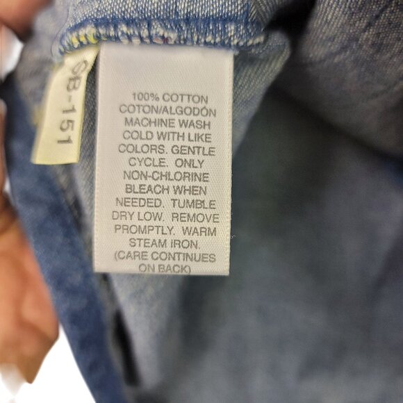 90s Susan Bristol Womens Patchwork Vest Small Button Front Denim Quilted Casual - Picture 6 of 8